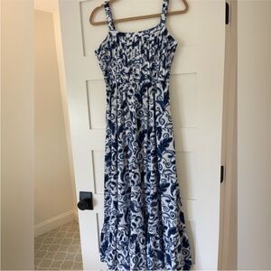 Cleobella Navy and White Maxi Dress